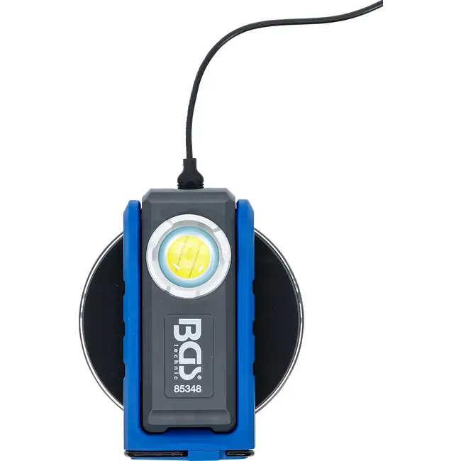 BGS COB-LED looplamp met magneet en ophanghaak - uitklapbaar - met laadfunctie via inductie