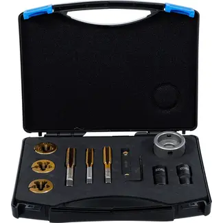 BGS technic Draadsnijtap- / draadsnijplaatset voor wielmoeren en bouten - 12 delig