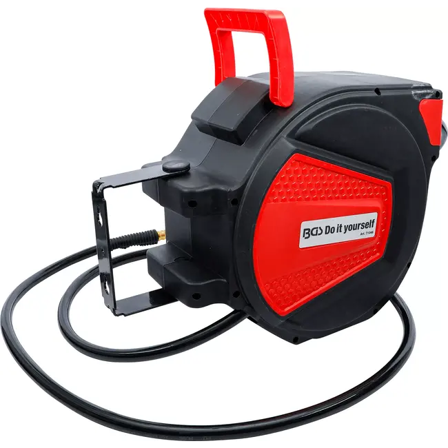 BGS Persluchtslang met oproller - automatisch - 12 m + 2 m