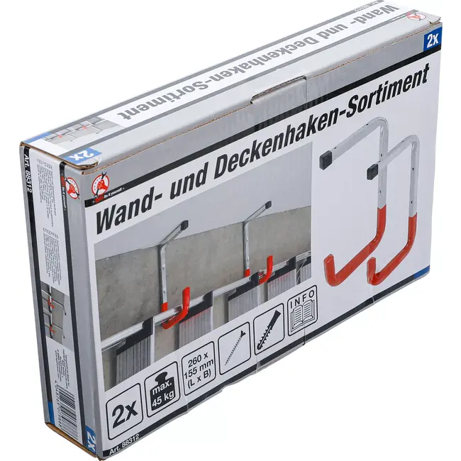 BGS Set wand- en plafondhaken - 2 delig