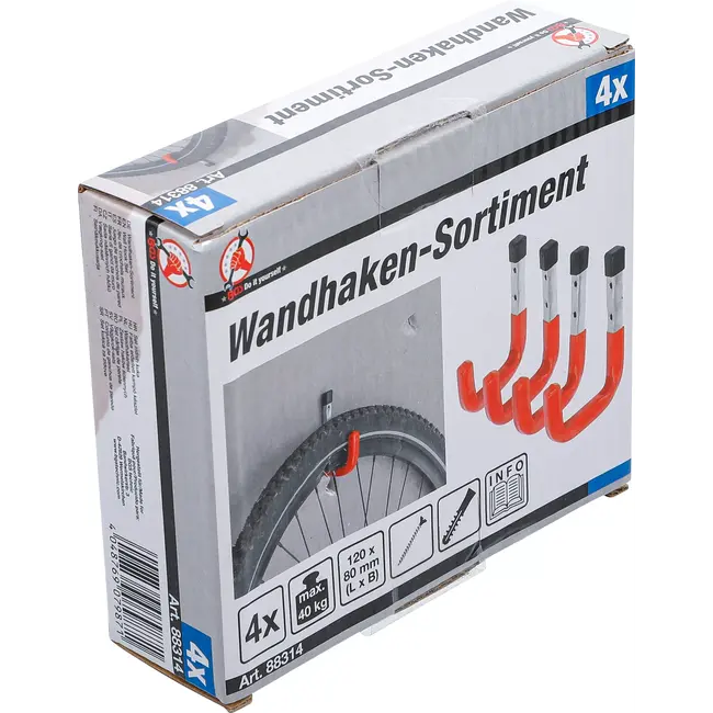 BGS Wandhakenset - 4 delig
