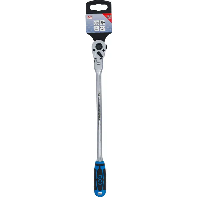 BGS Ratel kniesleutel - vergrendelbaar - extra lang - 1/4" - 304 mm