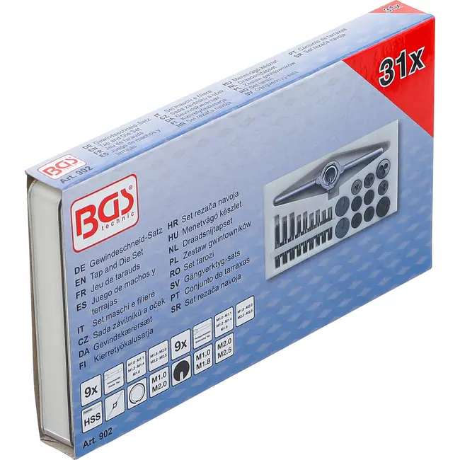 BGS Draadsnijtapset - M1 - M2,5 - 31 delig