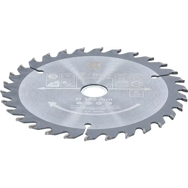 BGS HM cirkelzaagblad - Ø 140 x 20 x 2,3 mm - 30 tanden
