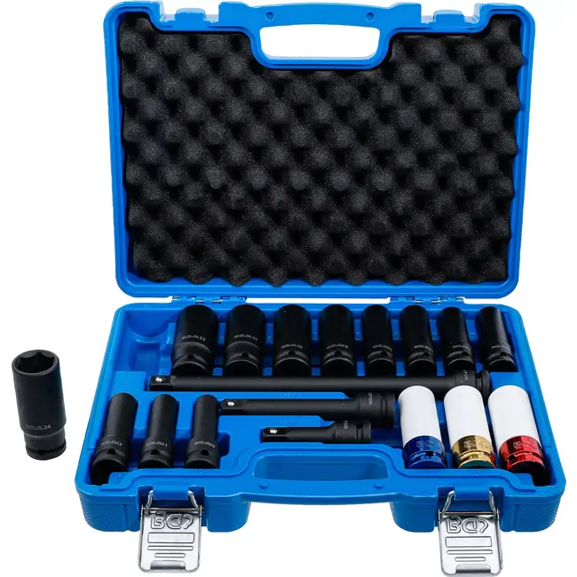BGS Kracht doppen en wielmoerdoppen set - zeskant - 1/2" - 10 t/m 24 mm - 18 delig
