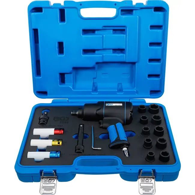 BGS Perslucht slagmoersleutel en doppenset - 1/2" - 1200 Nm - 16 delig