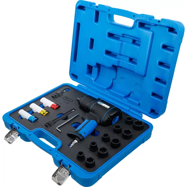 BGS Perslucht slagmoersleutel en doppenset - 1/2" - 1200 Nm - 16 delig