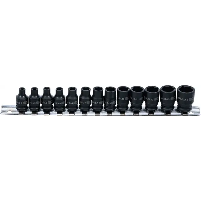 BGS Kracht doppenset zeskant - 1/4" - 4 - 14 mm - 13 delig