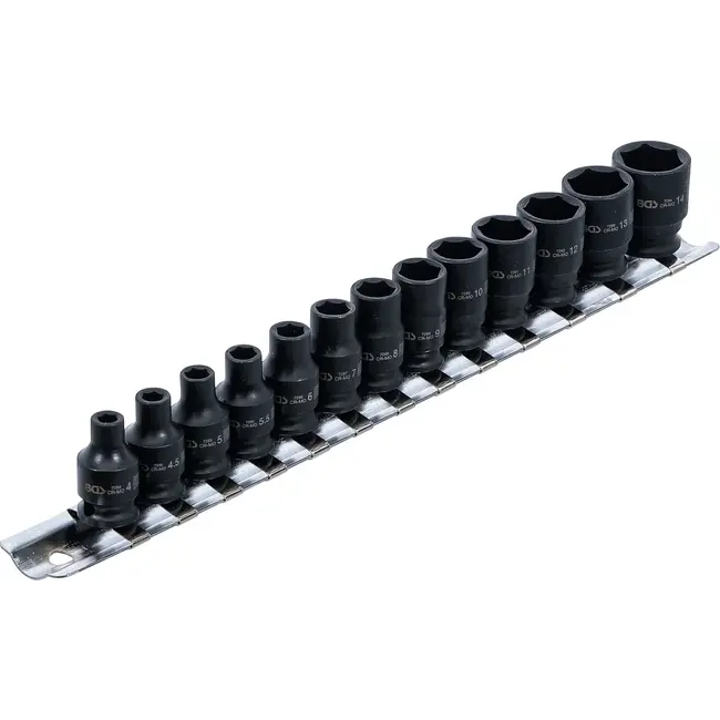 BGS Kracht doppenset zeskant - 1/4" - 4 - 14 mm - 13 delig