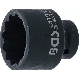 BGS technic Kracht Dopsleuteldop twaalfkant - 1/2" - 33 mm