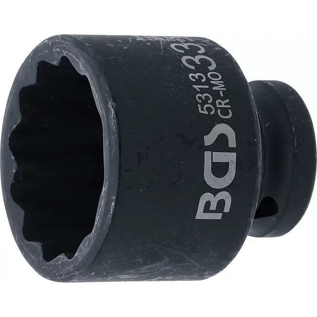 BGS Kracht Dopsleuteldop twaalfkant - 1/2" - 33 mm