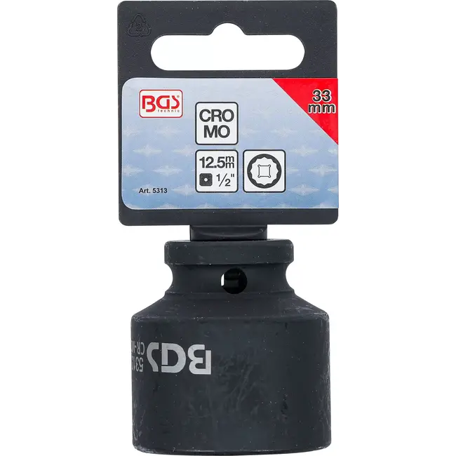 BGS Kracht Dopsleuteldop twaalfkant - 1/2" - 33 mm