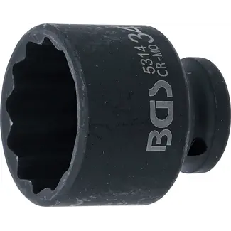 BGS technic Kracht Dopsleuteldop twaalfkant - 1/2" - 34 mm