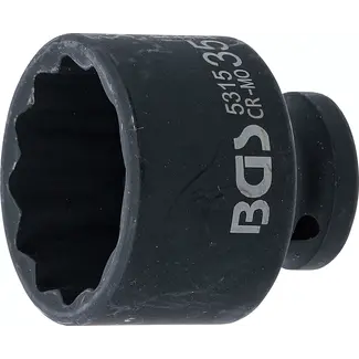 BGS Kracht Dopsleuteldop twaalfkant - 1/2" - 35 mm