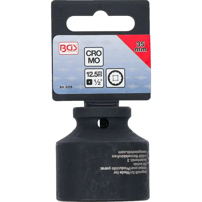 BGS Kracht Dopsleuteldop twaalfkant - 1/2" - 35 mm