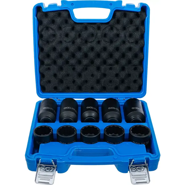 BGS Kracht-doppenset - twaalfkant - 1/2" - 32 - 36 mm - 10 delig