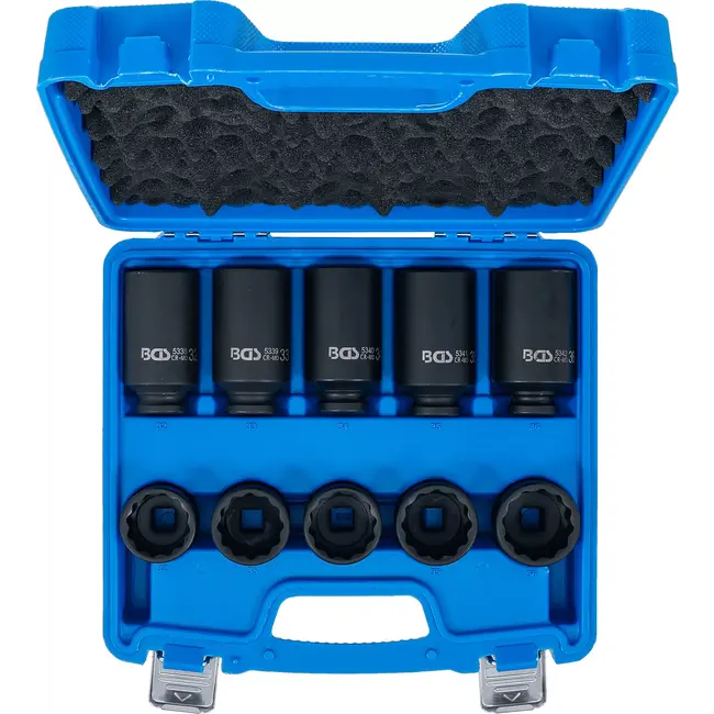 BGS Kracht-doppenset - twaalfkant - 1/2" - 32 - 36 mm - 10 delig