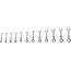 BGS Ratelring-steeksleutelset - kort - plooibaar - 8 - 19 mm - 12 delig