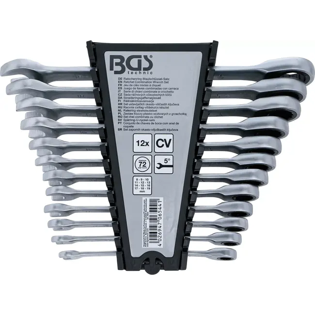 BGS Ratelring-steeksleutelset - 8 - 19 mm - 12 delig
