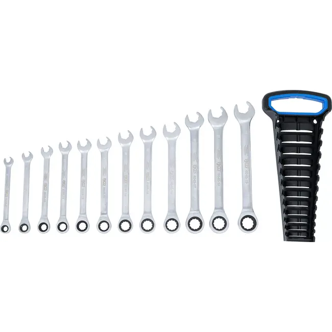 BGS Steek- en ringsleutelratelset - 8 - 19 mm - 12 delig