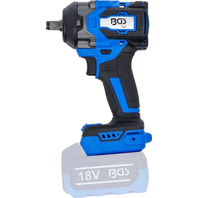 BGS Accu slagmoersleutelset - borstelloos - 550 Nm - 18 V - met accu en snellader