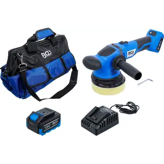 BGS Excentrische accu polijstmachineset - borstelloos - 18 V - met accu en snellader