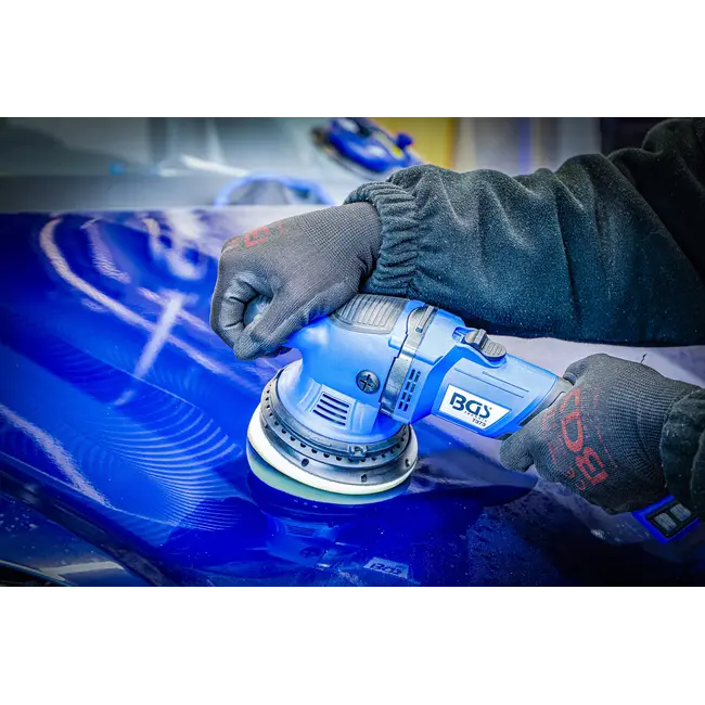 BGS Excentrische accu polijstmachineset - borstelloos - 18 V - met accu en snellader