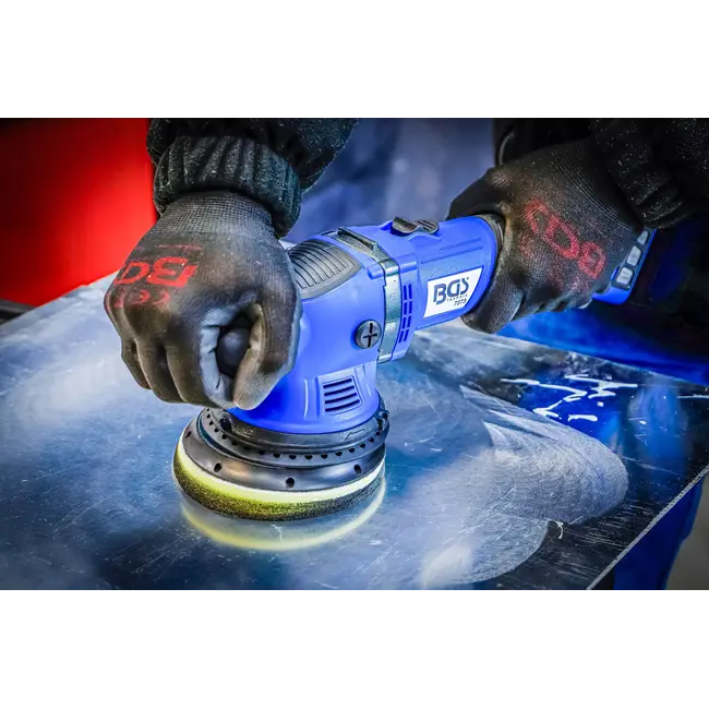 BGS Excentrische accu polijstmachineset - borstelloos - 18 V - met accu en snellader