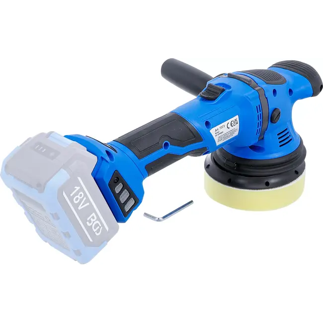 BGS Excentrische accu polijstmachineset - borstelloos - 18 V - met accu en snellader