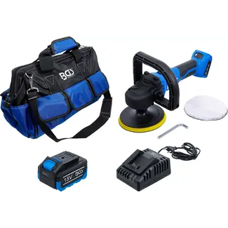 BGS technic Accu schuur- en polijstmachineset - borstelloos - 18 V - met accu en snellader