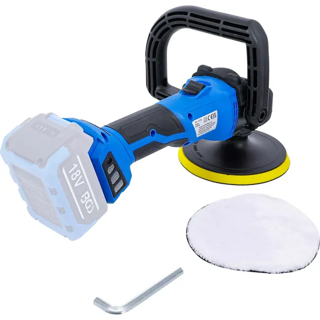 BGS Accu schuur- en polijstmachineset - borstelloos - 18 V - met accu en snellader