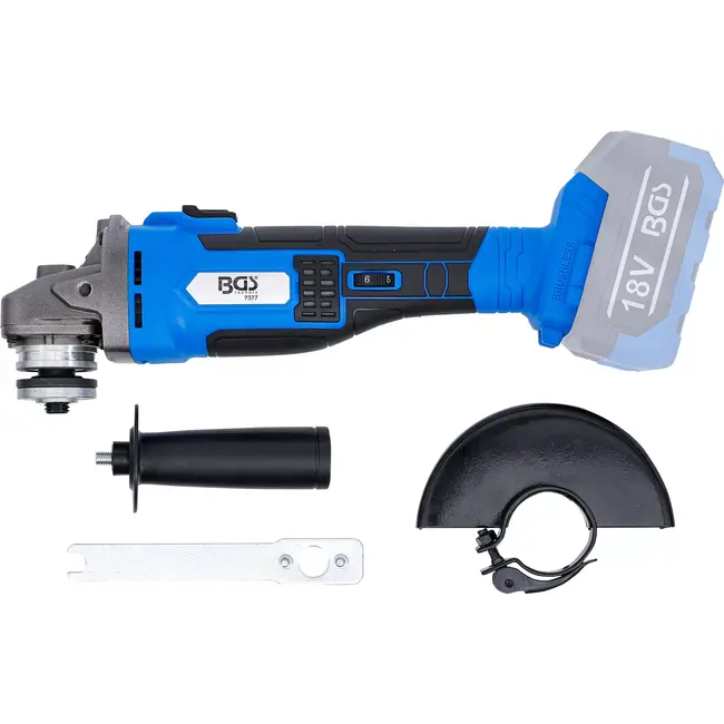 BGS Haakse accuslijpmachineset - borstelloos - 18 V - met accu en snellader