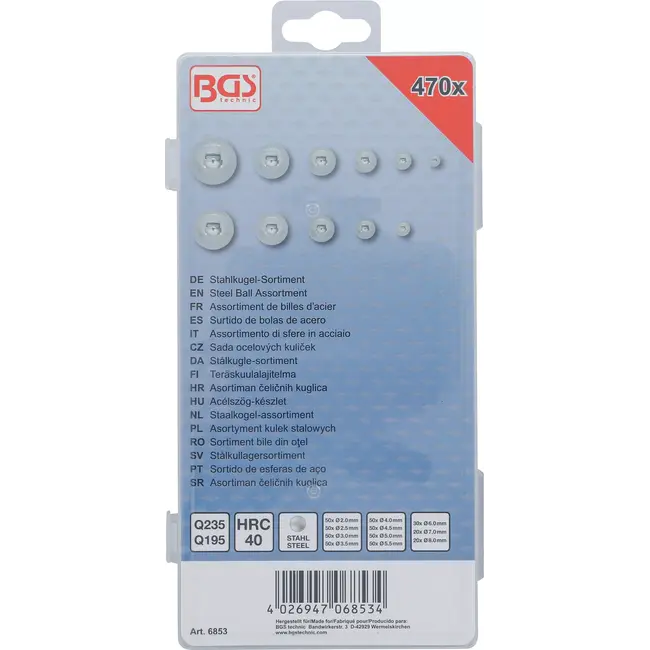 BGS Staalkogel-assortiment - 470 delig