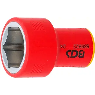 BGS technic VDE dopsleutel, zeskant - 3/8" - 22 mm