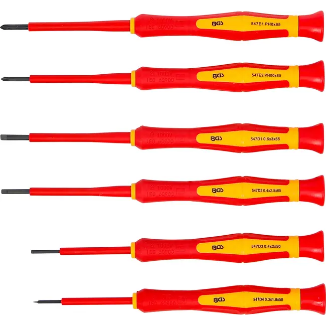 BGS VDE-precisie-schroevendraaierset - 6 delig