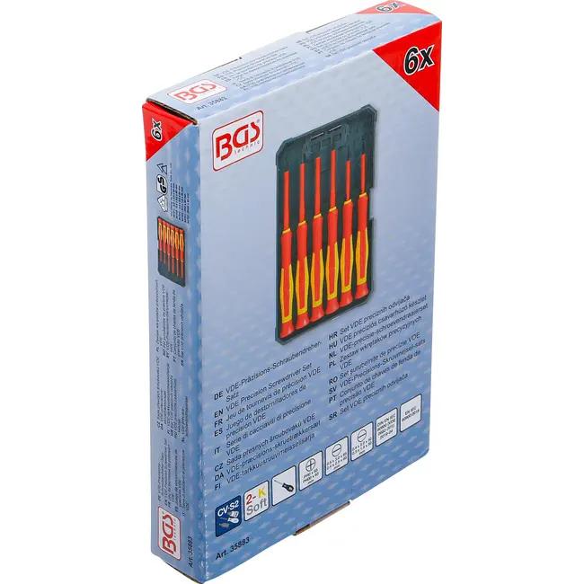 BGS VDE-precisie-schroevendraaierset - 6 delig