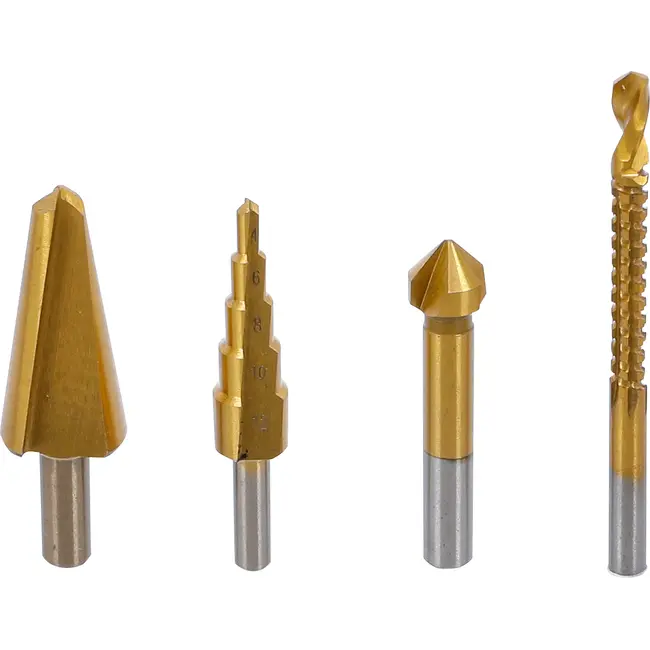 BGS Multi-borenset - HSS-G - titanium gecoat - 4 delig