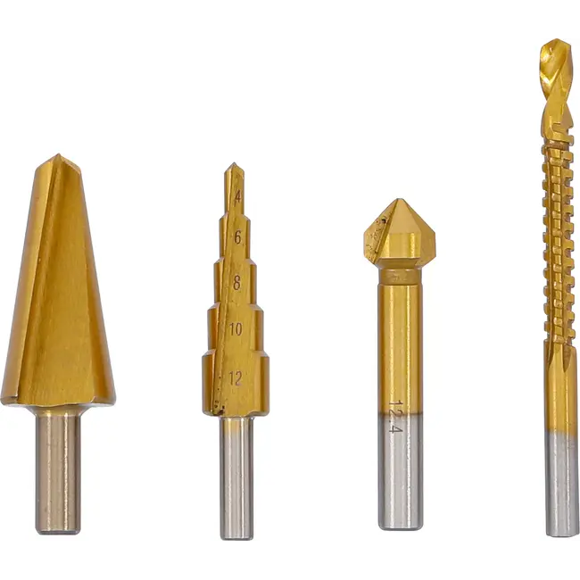 BGS Multi-borenset - HSS-G - titanium gecoat - 4 delig