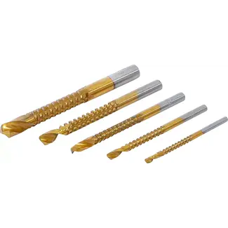 BGS HSS-freesboren - titanium gecoat - 3 - 8 mm - 5 delig