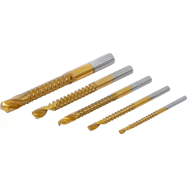 BGS HSS-freesboren - titanium gecoat - 3 - 8 mm - 5 delig