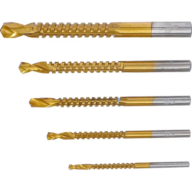 BGS HSS-freesboren - titanium gecoat - 3 - 8 mm - 5 delig