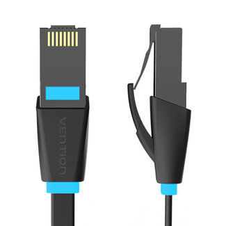 Vention Platte netwerkkabel CAT6 - 1000Mbps - 8 meter - Zwart