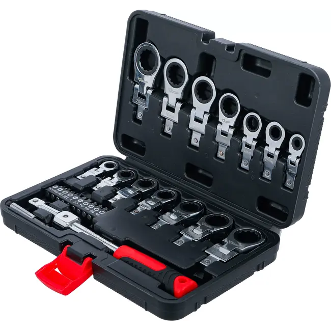 BGS Set insteek-ratelringsleutels en bitset - 6 - 20 mm - 27 delig