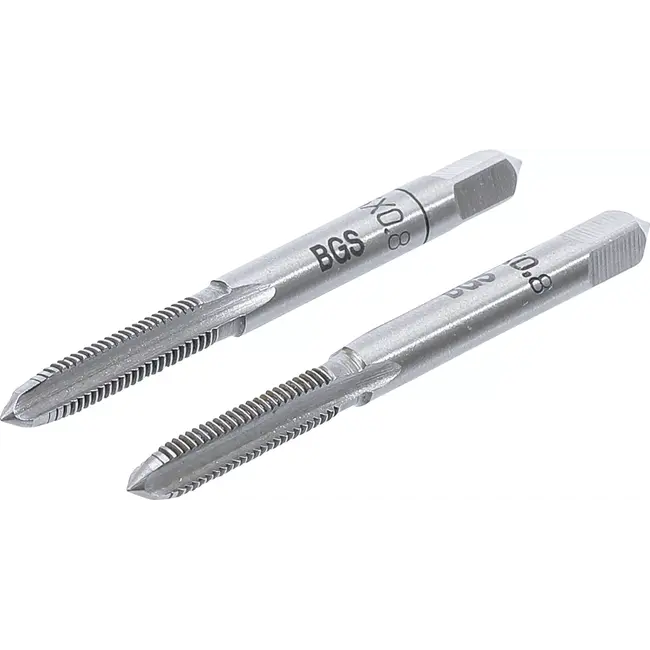 BGS Draadsnijtap - voor- en nasnijder - M5 x 0,8 - 2 delig