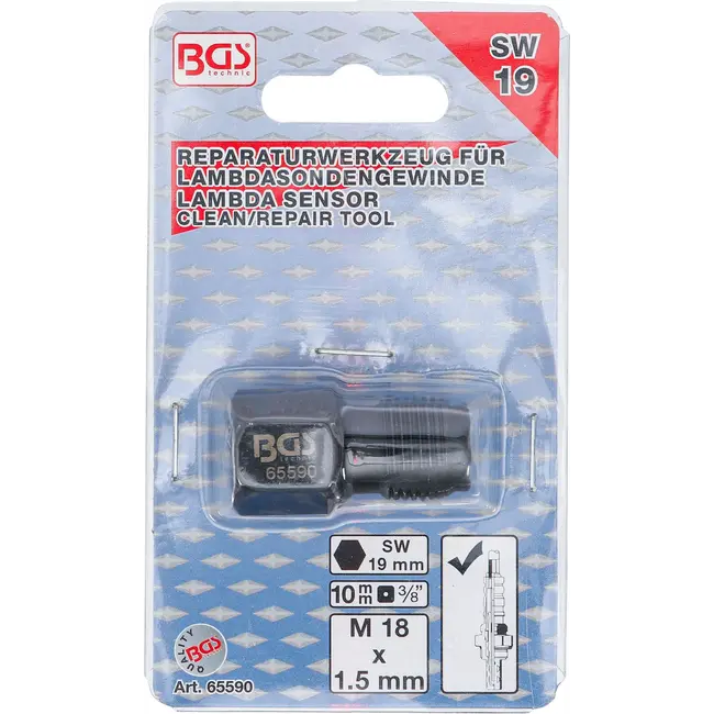 BGS Reparatiegereedschap voor lambdasondeschroefdraad - M18 x 1,5 mm