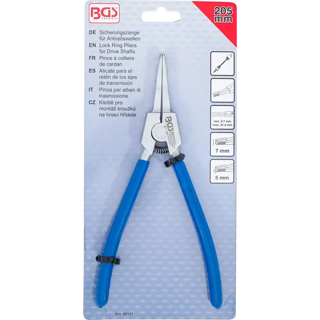 BGS Borgtang voor aandrijfassen - rechte uitvoering