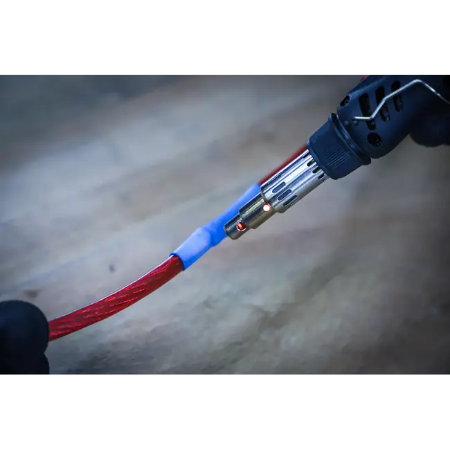 BGS Mini-hete gasbrander met assortiment krimpkousen - kleur - met piëzo-ontsteking - 162 delig