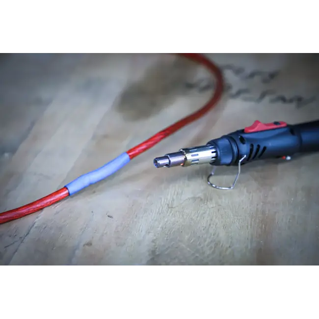 BGS Mini-hete gasbrander met assortiment krimpkousen - kleur - met piëzo-ontsteking - 162 delig