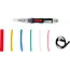 BGS Mini-hete gasbrander met assortiment krimpkousen - kleur - met piëzo-ontsteking - 162 delig