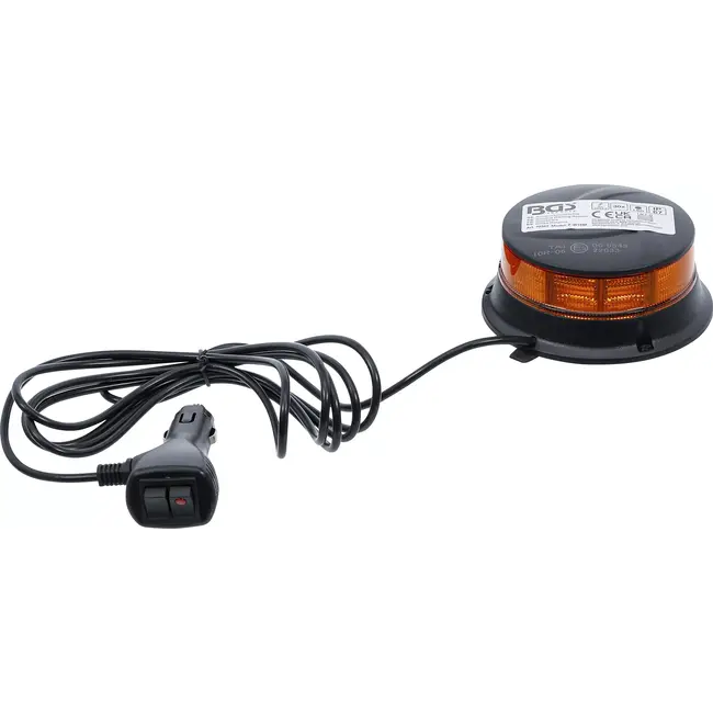 BGS Zwaailicht - geel - met magneet - 12 V / 24 V - Ø 130 mm